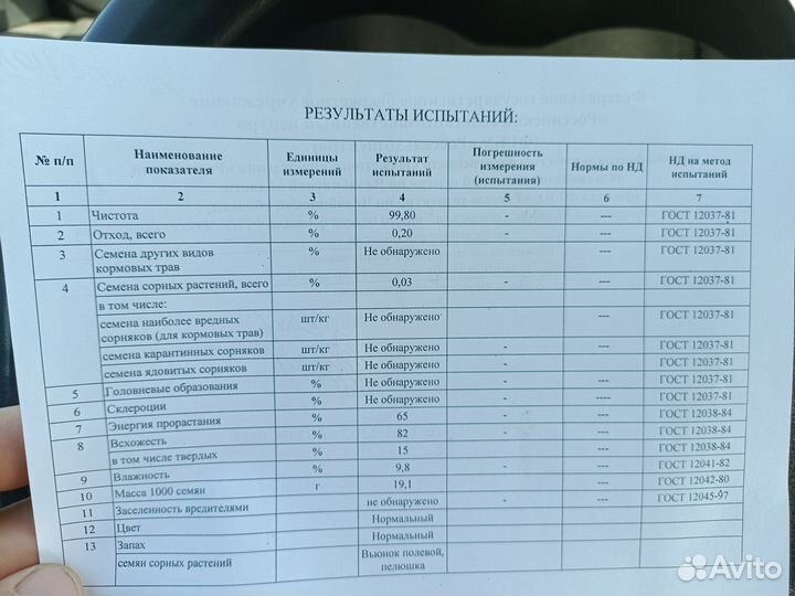 Эспарцет семена