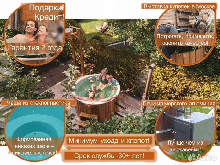 Купель с подогревом, массажем и подсветкой U7494W