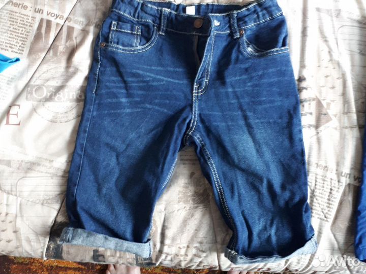 Шорты джинсовые акула новые 152