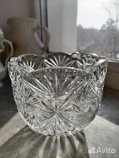 Пепельница хрусталь Чехия, вазочка