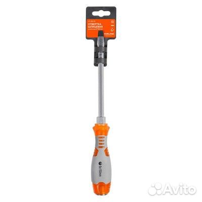 Отвертка шлицевая усиленная под ключ магнитная sl8