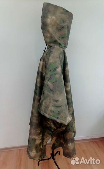 Дождевик пончо накидка плащ мох