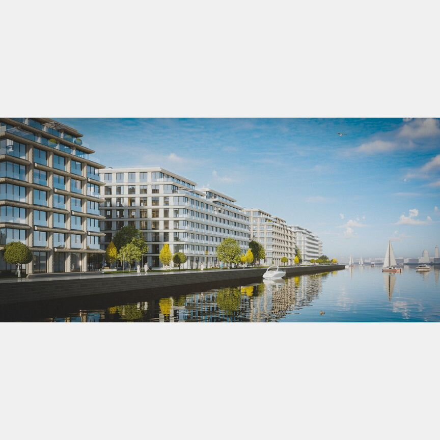 1-к. апартаменты, 43,7 м², 6/8 эт.
