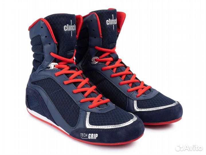 Боксерки Clinch Olimp сине-красные C415