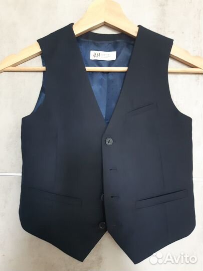 Жилет школьный Hm р 128-134. Рубашка р 134