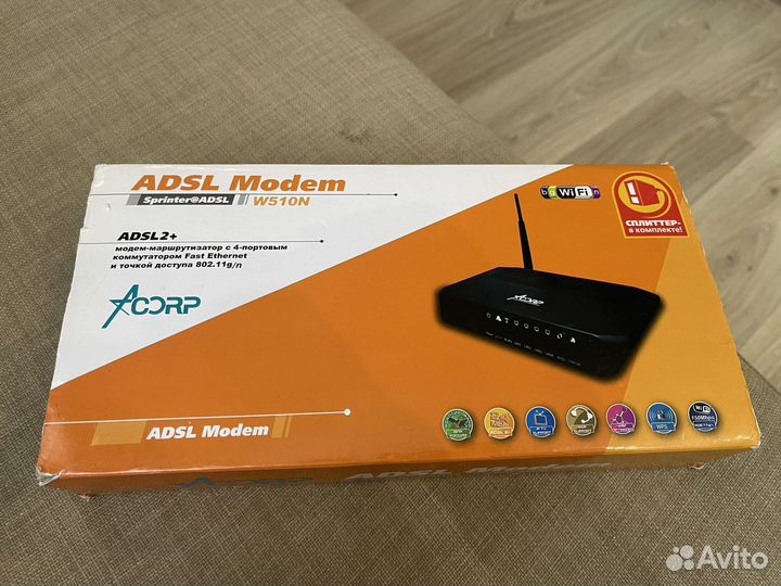 Роутер adsl modem w510n