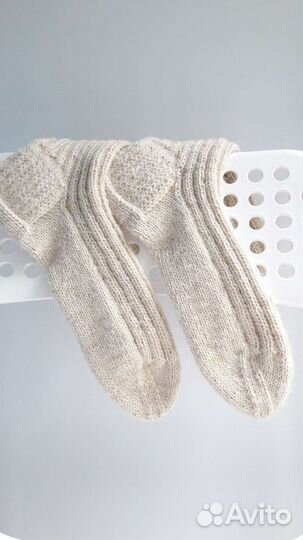 Носки шерстяные ручной вязки