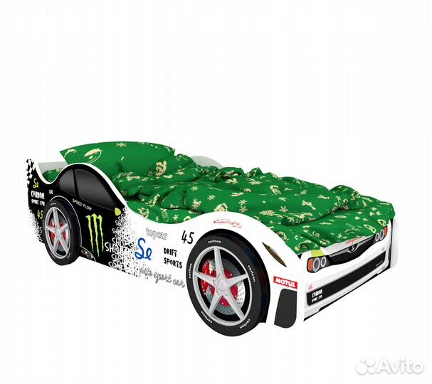 Кровать-машина Мадрид с колесами (2шт.)