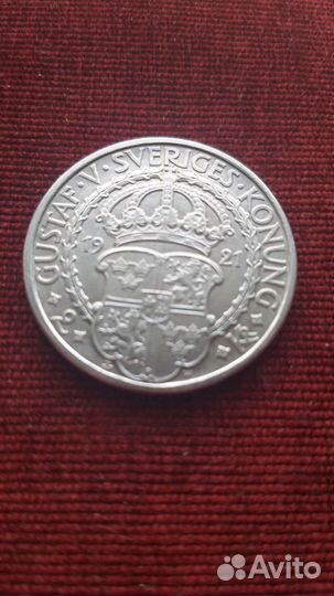 Швеция 2 кроны 1921г
