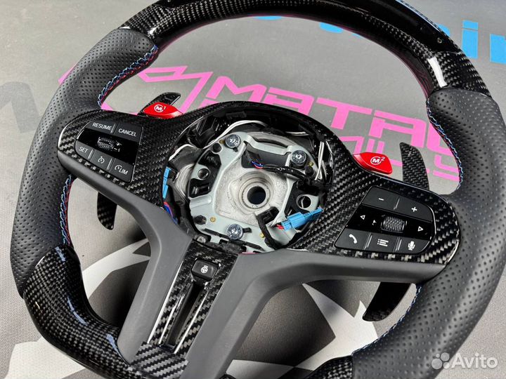 Руль BMW G30 G05 G06 карбон тахометр подогрев