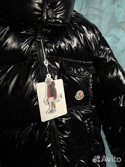 Пуховик глянцевый moncler maya