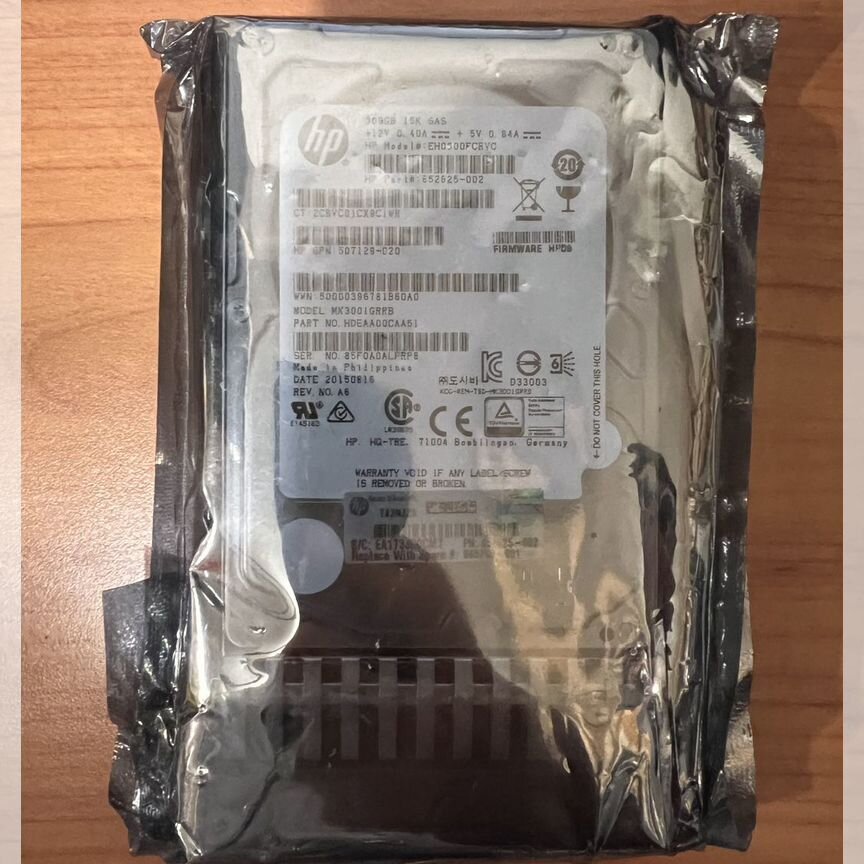 [P6000] Жесткий Диск Hp 300gb 6g 15k 2.5 Sas Eva P6000