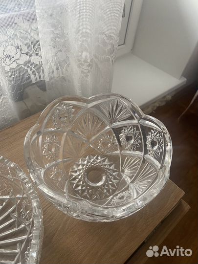 Хрусталь СССР, тарелки, салатник