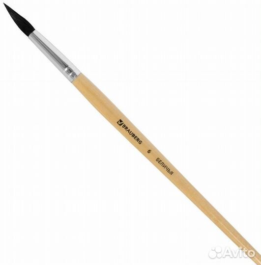 Кисть brauberg, белка, круглая, № 6