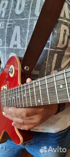 Ремень для гитары из натуральной кожи