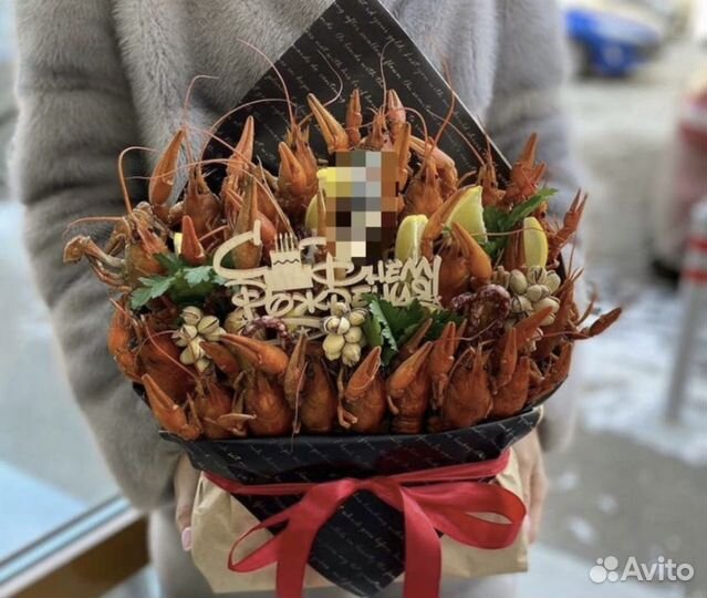 Букет из раков, мужской букет из раков