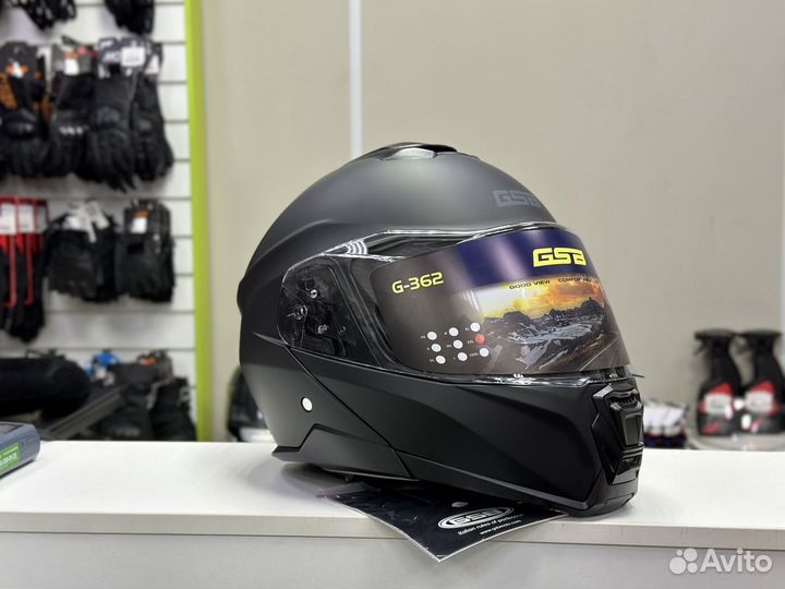 Мотошлем модуляр GSB G-362 матовый