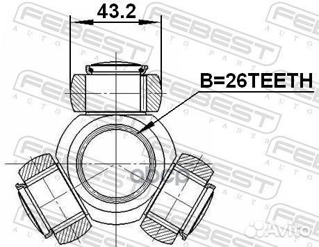 Трипоид 26X43.2 2716-S80T Febest