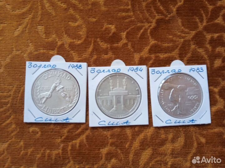 Монеты 1 доллар США олимпиада