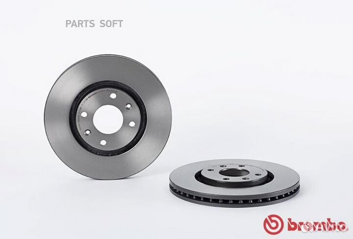 Brembo 09876011 Диск тормозной передний 283mm вент