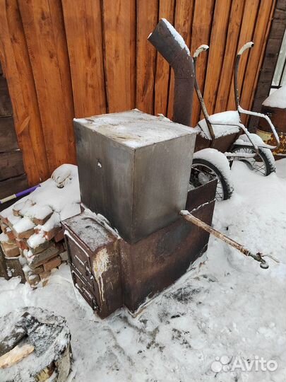 Печь для бани с баком