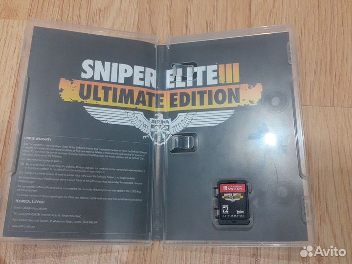 Nintendo switch картридж Sniper Elite 3