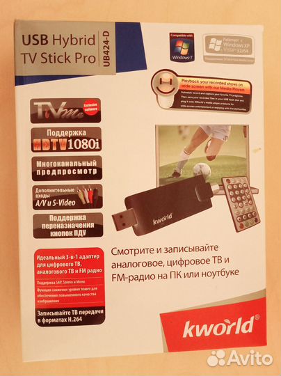 Тв-тюнер KWorld UB424-D, внешний