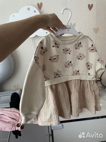 Толстовка (платье ) детская 86