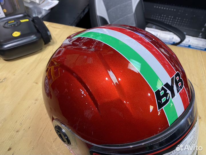 Мотошлем интеграл BYB 858 RED