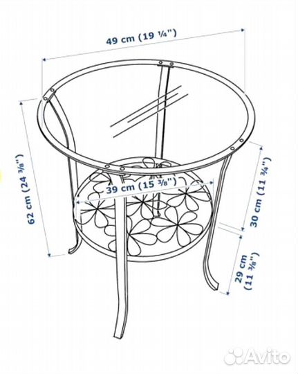 Столик IKEA клингсбу