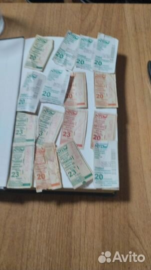 Старые трамвайные билеты
