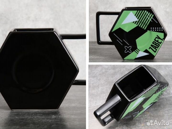 Прикольная кружка, шестиугольная в ассортименте