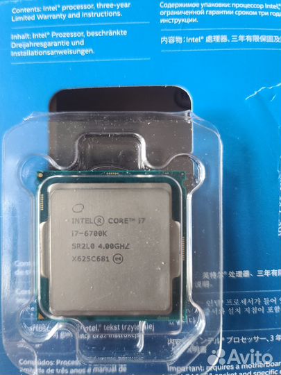Intel core i7 6700k + кулер