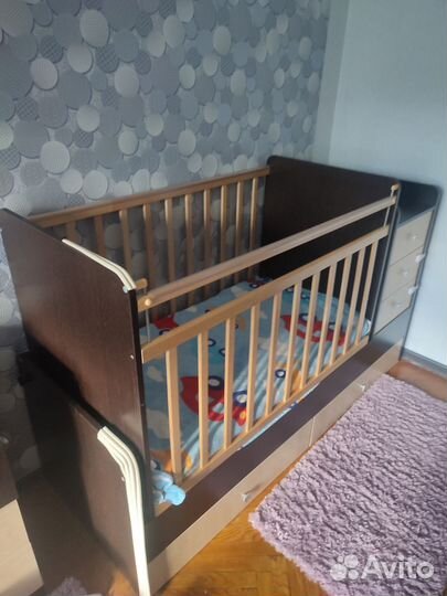 Детская кроватка с маятником фея 1100