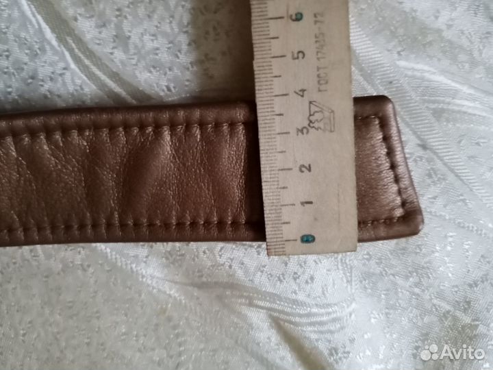 Новый пояс нат. кожа и мех для шубы и дубленки