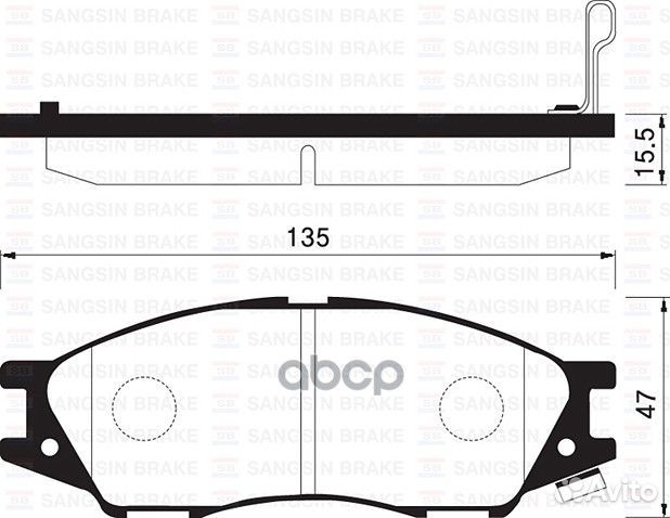 Колодки тормозные дисковые Nissan Almera 2.5/2