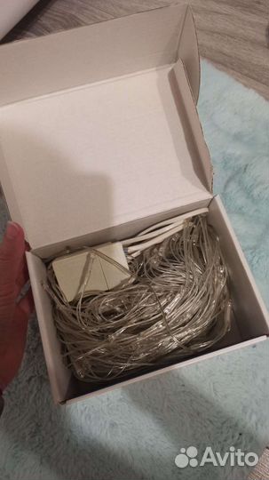 Гирлянда штора 3х2.5 м. синий цвет