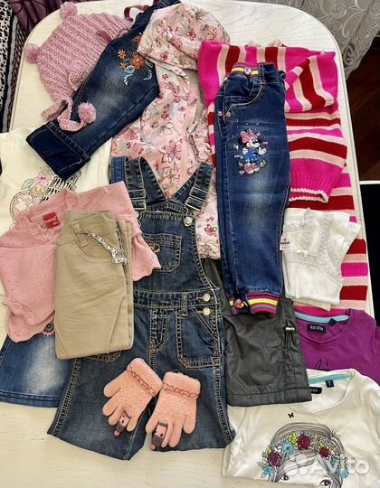 Большой пакет одежды для девочки 2 года 86-92