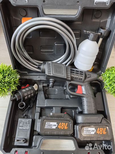 Аккумуляторная мойка высокого давления 2 акб