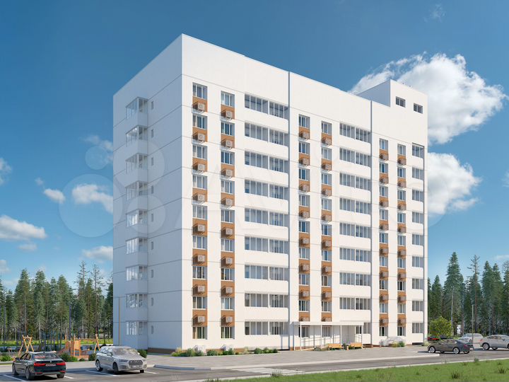 2-к. квартира, 53,3 м², 5/9 эт.