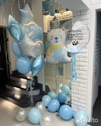 Воздушные шары на выписку