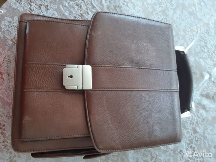 Мужская кожаная сумка - портфель