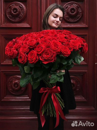 Букет роз 101 роза 51 роза