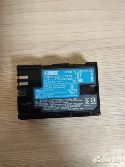 Аккумулятор Canon Lp e6nh(оригинальный)