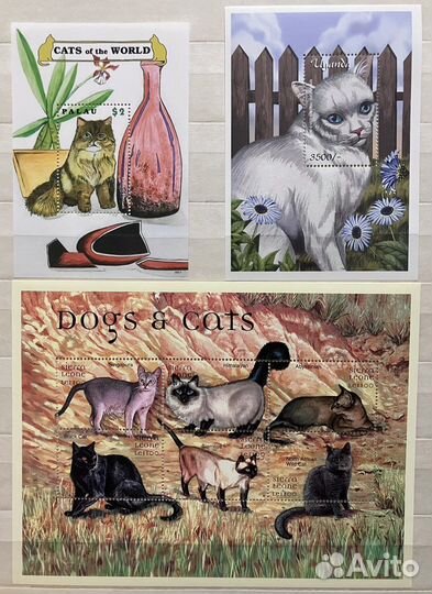 Марки Фауна Кошки