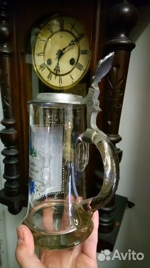 Редкая старинная пивная кружка Пожарный мчс