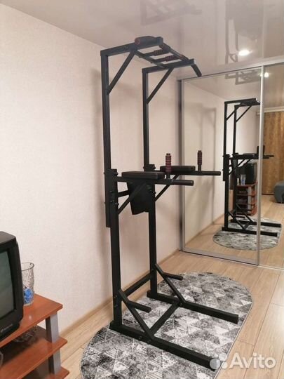 Напольный Тренажер 3 в 1 : Турник-Брусья-Пресс