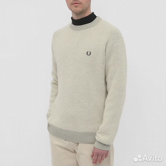 Fred perry alpaca blend ribbed knit свитер/джемпер