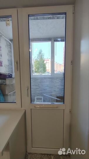 Балконный блок с дверью бу