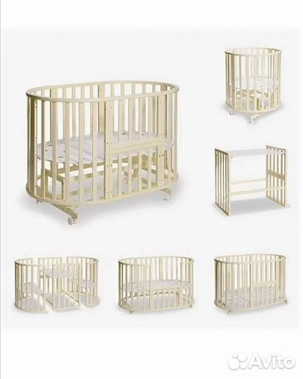 Детская кроватка с маятником круглая